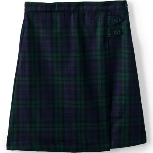 Girls Plaid A-line Skirt Below The Knee