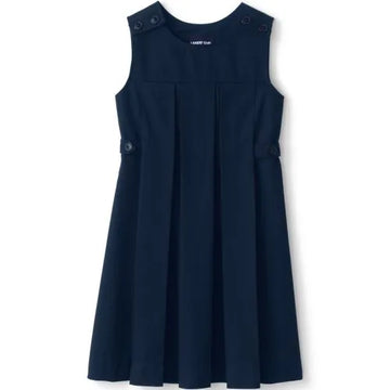 Girls Solid Pleated Jumper