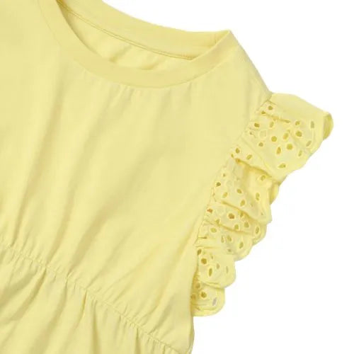 Girls Short Sleeve Peplum Top