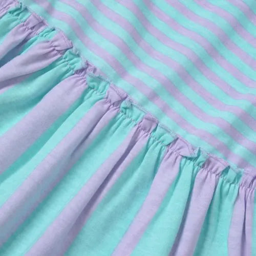 Girls Short Sleeve Gathered Waist Tunic Top