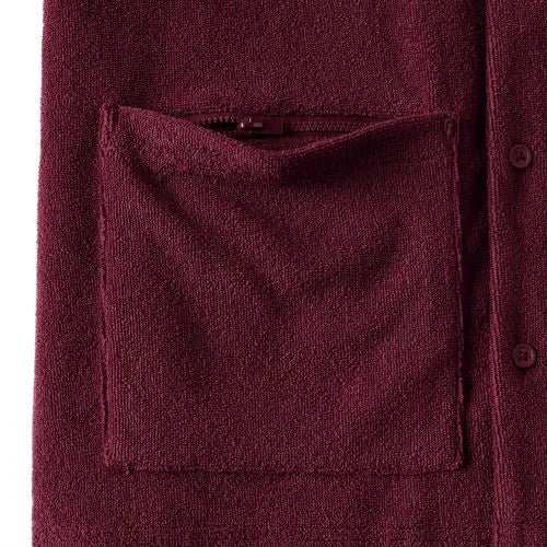Men's Short Sleeve Textured Terry Camp Collar