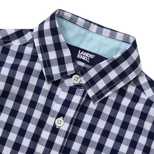 Boys Short Sleeve Poplin Camp Shirt