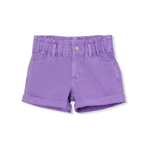 Girls Denim Paperbag Shorts