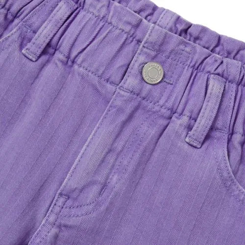 Girls Denim Paperbag Shorts