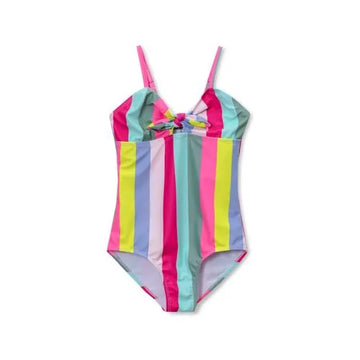 Girls Chlorine Resistant Cutout One Piece Swimsuit