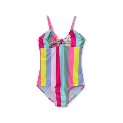 Girls Chlorine Resistant Cutout One Piece Swimsuit