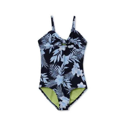 Girls Chlorine Resistant Cutout One Piece Swimsuit