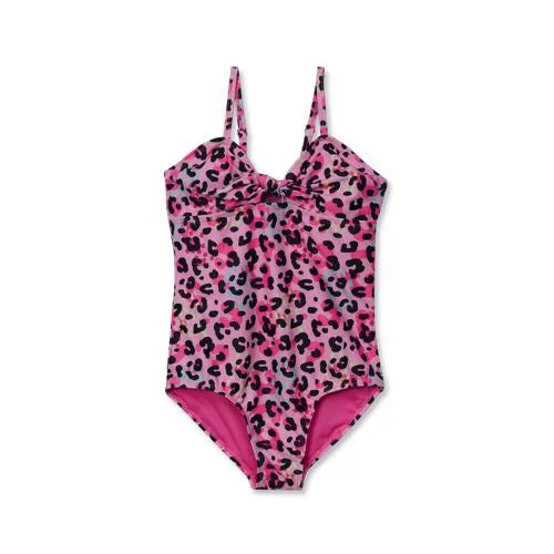 Girls Chlorine Resistant Cutout One Piece Swimsuit