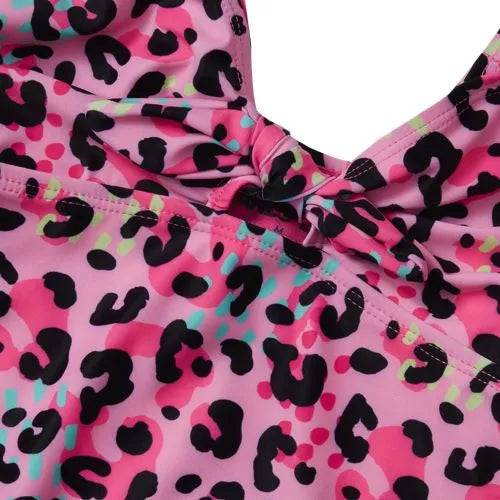 Girls Chlorine Resistant Cutout One Piece Swimsuit