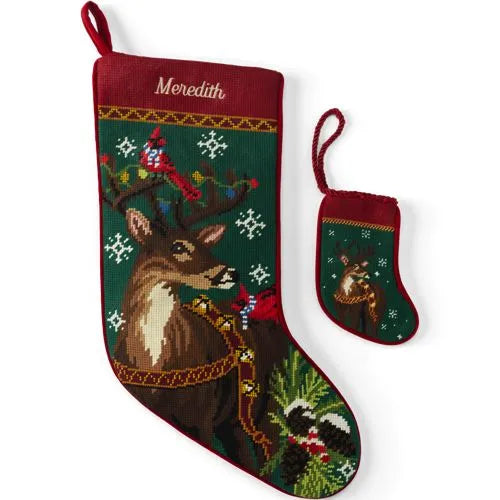 Mini Needlepoint Christmas Stocking