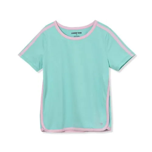 Girls Short Sleeve Active Curved Hem Tee