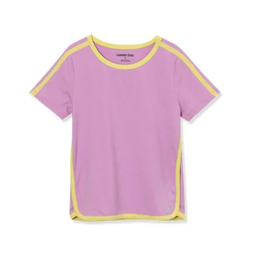 Girls Short Sleeve Active Curved Hem Tee
