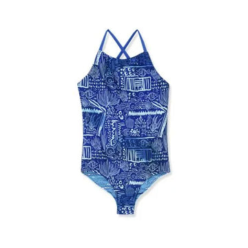 Girls Chlorine Resistant Reversible One Piece Swimsuit