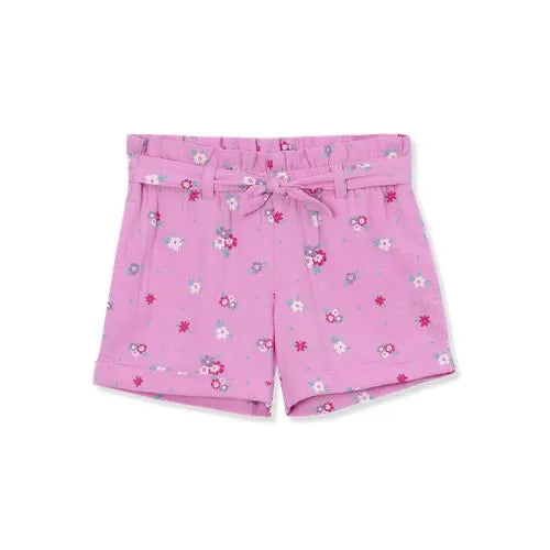 Girls Belted Woven Pull On Shorts