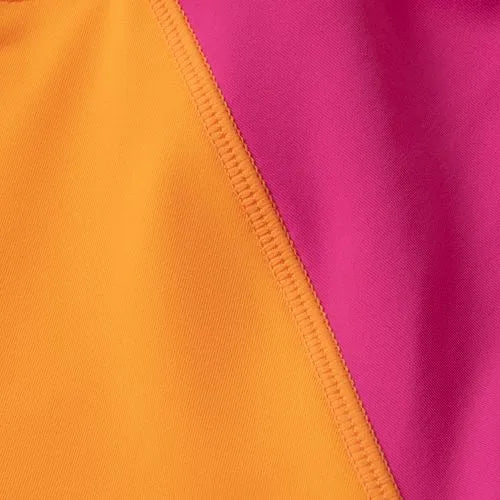 Girls Short Sleeve Crew Neck Swim Rash Guard
