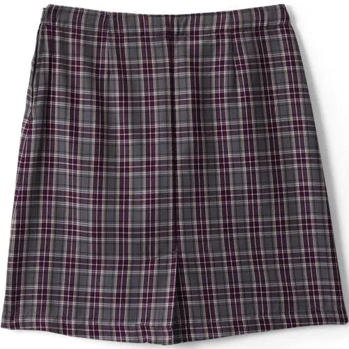 Girls Top of Knee Plaid Skort