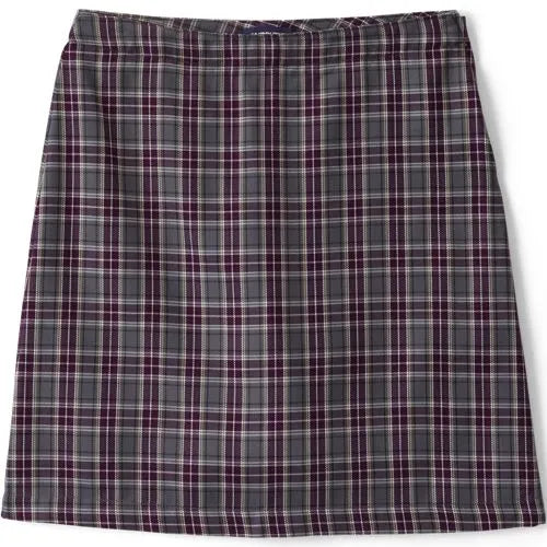Girls Top of Knee Plaid Skort