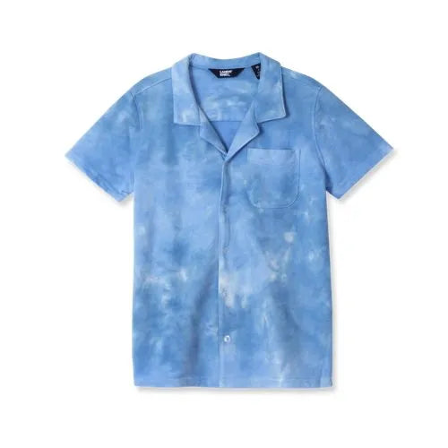Boys Terry Knit Button Down Shirt