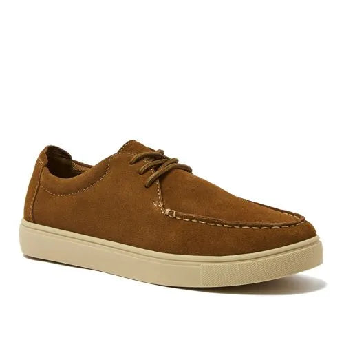 Men's Moc Toe Suede Lace Up Sneakers