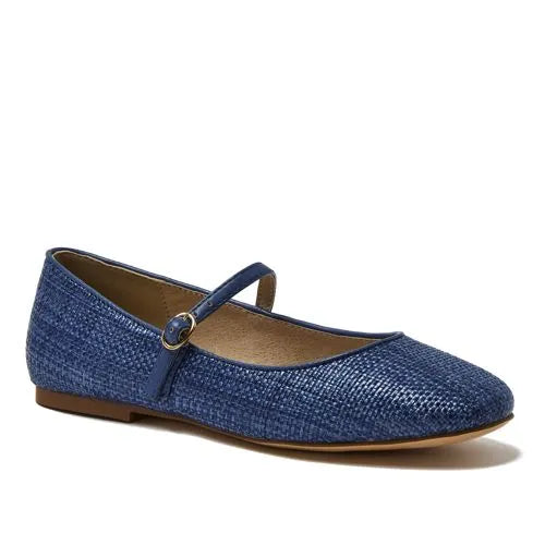 Women's Classic Raffia Mary Jane Flats