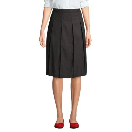 Women's Below The Knee Box Pleat Skirt