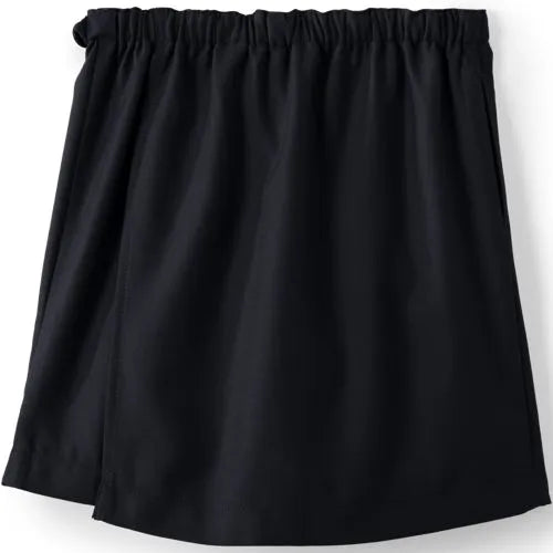 Girls Solid A Line Tab Skort Top of Knee
