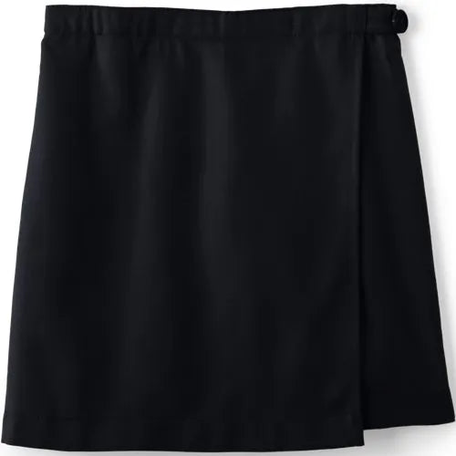 Girls Solid A Line Tab Skort Top of Knee