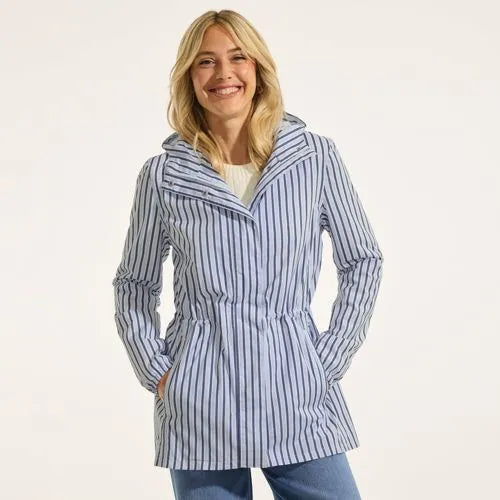 Women's Print Waterproof Hooded Packable Raincoat