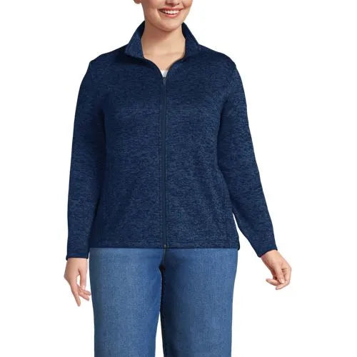 School Uniform Women's Sweater Fleece Zip Front Jacket