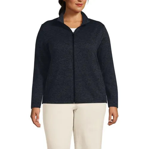 School Uniform Women's Sweater Fleece Zip Front Jacket