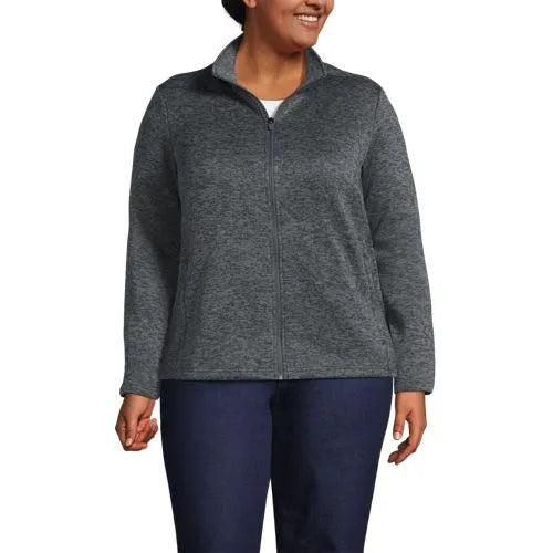School Uniform Women's Sweater Fleece Zip Front Jacket