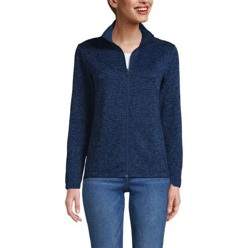 School Uniform Women's Sweater Fleece Zip Front Jacket