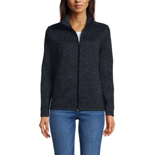 School Uniform Women's Sweater Fleece Zip Front Jacket