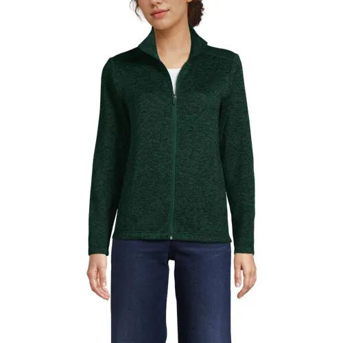 School Uniform Women's Sweater Fleece Zip Front Jacket