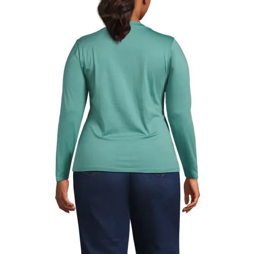 School Uniform Women's Supima Jersey Long Sleeve Button Henley
