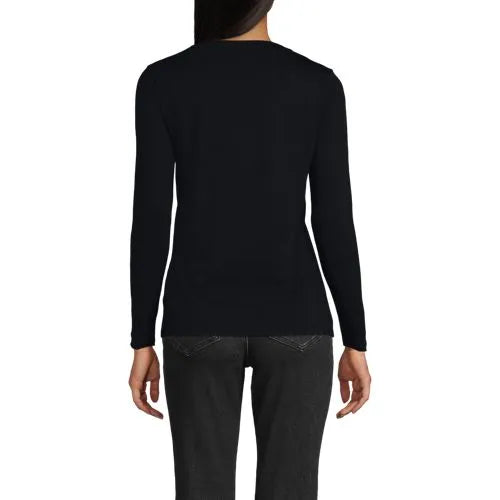 School Uniform Women's Supima Jersey Long Sleeve Button Henley