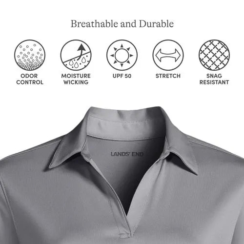 School Uniform Women's Rapid Dry Long Sleeve Sport Collar Polo