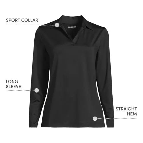 School Uniform Women's Rapid Dry Long Sleeve Sport Collar Polo