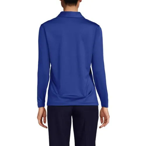 School Uniform Women's Rapid Dry Long Sleeve Sport Collar Polo