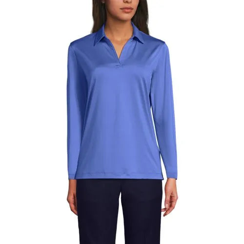 School Uniform Women's Rapid Dry Long Sleeve Sport Collar Polo