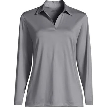 School Uniform Women's Rapid Dry Long Sleeve Sport Collar Polo