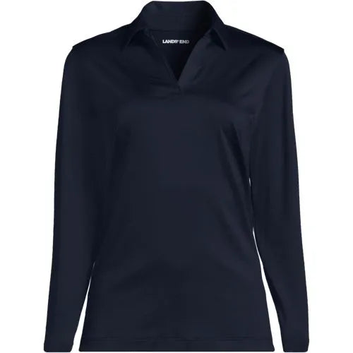 School Uniform Women's Rapid Dry Long Sleeve Sport Collar Polo