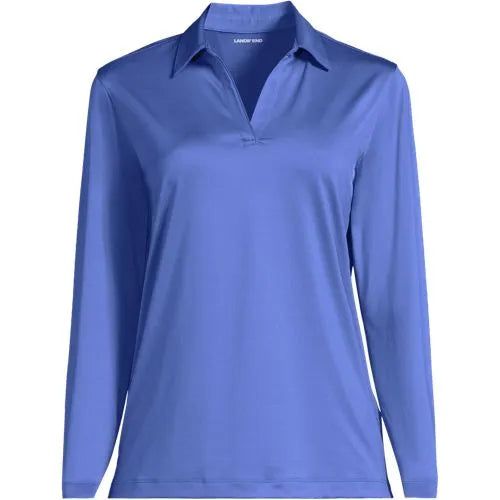 School Uniform Women's Rapid Dry Long Sleeve Sport Collar Polo