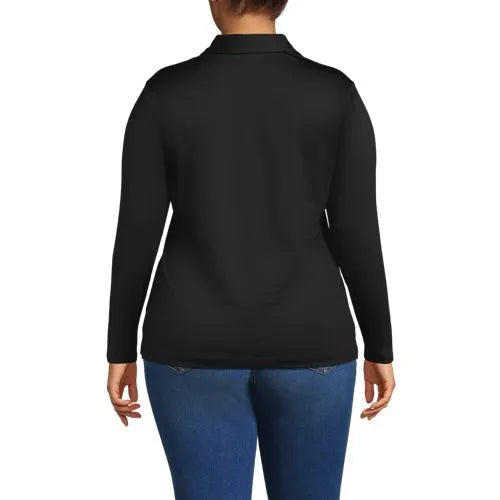 School Uniform Women's Rapid Dry Long Sleeve Sport Collar Polo