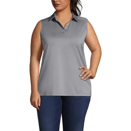 School Uniform Women's Rapid Dry Sleeveless Sport Collar Polo