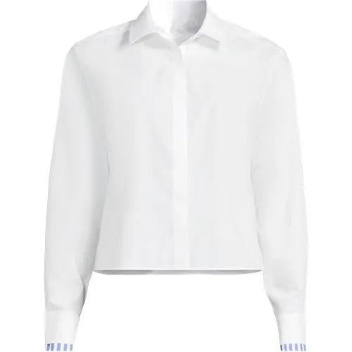Women's Carefree Cotton Shirt with Removable Bow