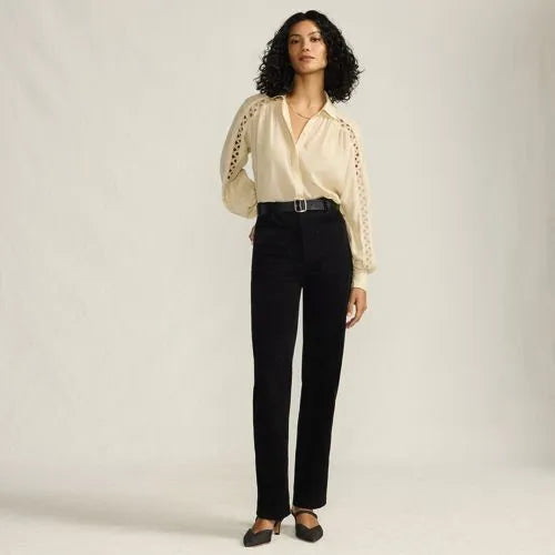 Women's Corduroy High Rise Rail Straight Leg Pants
