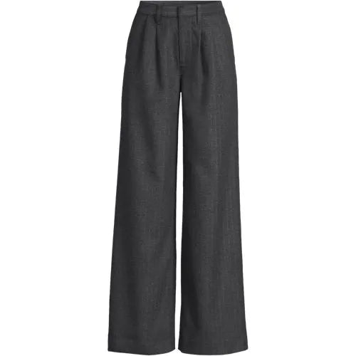 Women's Brushed Flannel Mid Rise Wide Leg Trousers