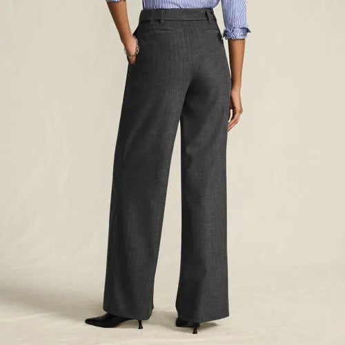 Women's Brushed Flannel Mid Rise Wide Leg Trousers
