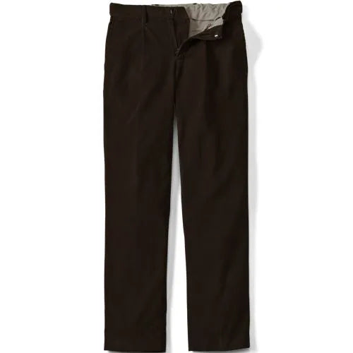 Men's Corduroy Comfort Waist Classic Fit Pleated Front Pant